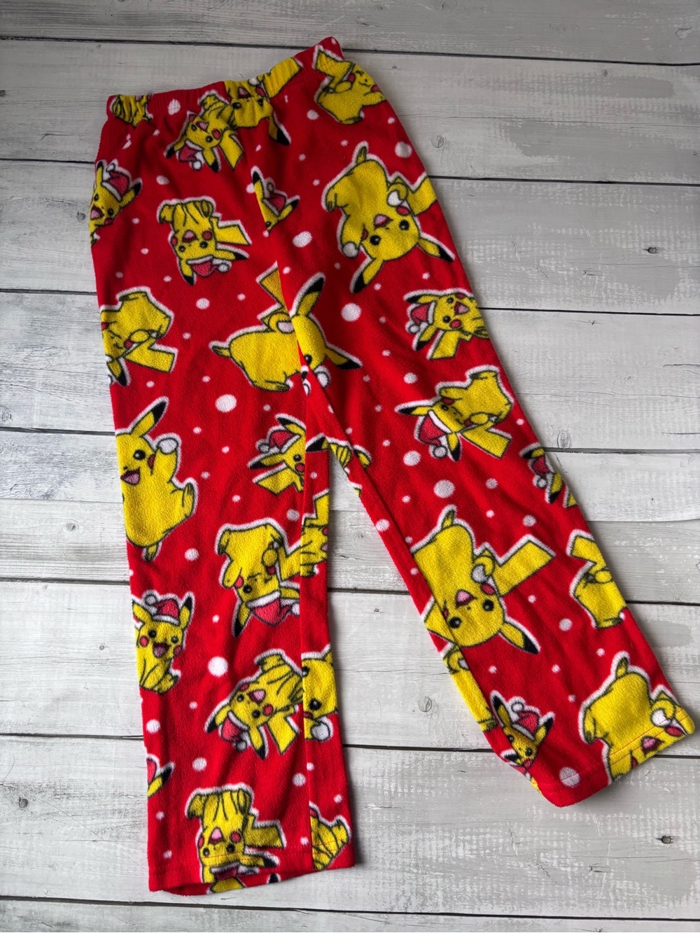 Pokemon Red Pikachu Fleece Pajama Bottoms